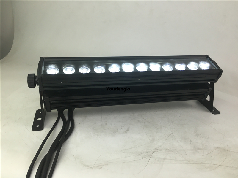 2pcs 12x10W DMX LED 바 RGBW 4IN1 LED 무대 dmx512 벽 세탁기 야외 사용 Dj 디스코 조명